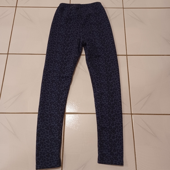 4/$60 Blue Animal Print Fleece Lined Warm Leggings - Size XS/S - Picture 3 of 9